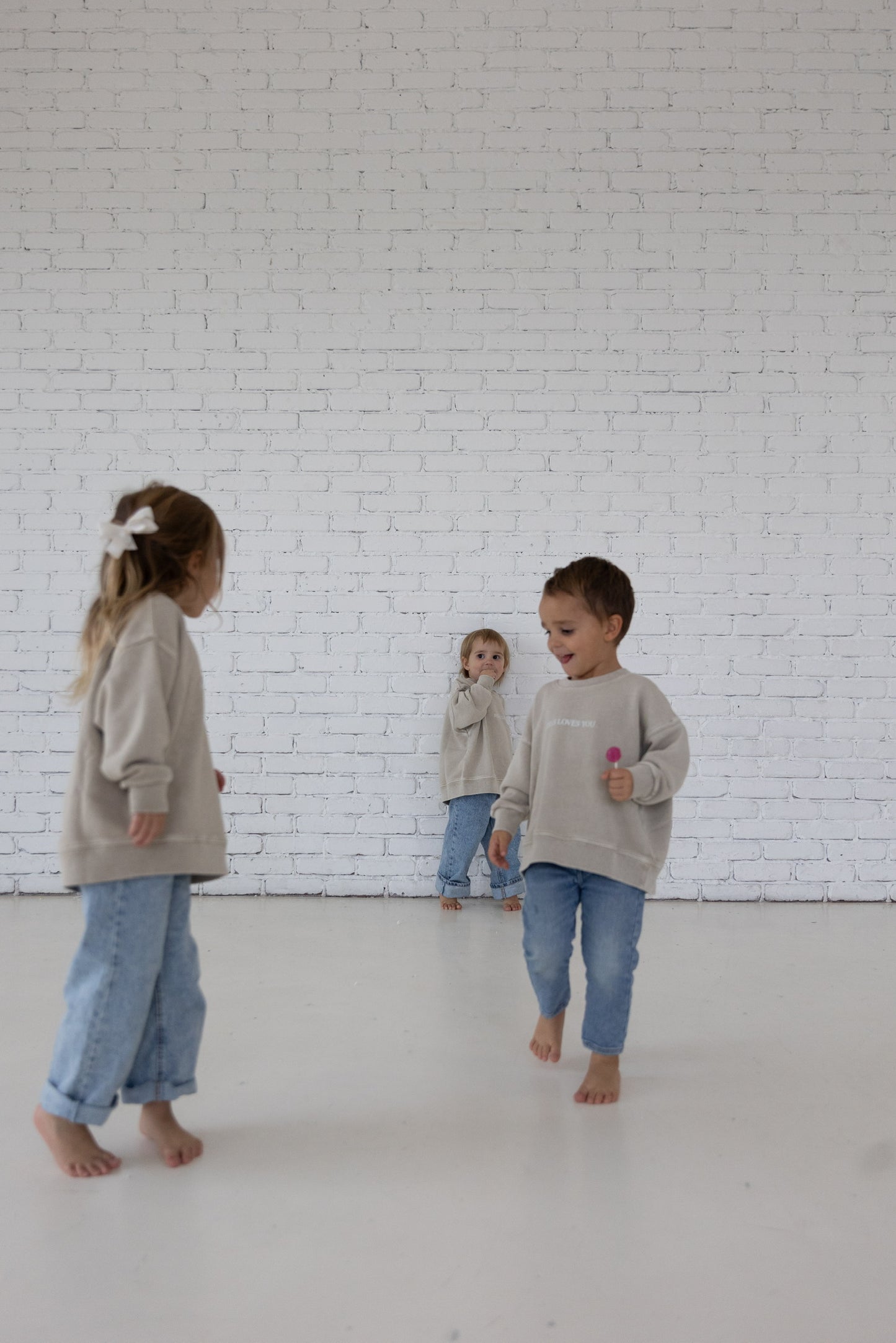 Jesus Loves You Crewneck in Beige