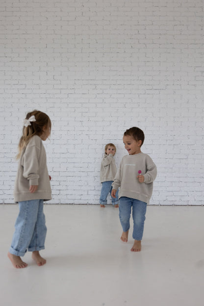 Jesus Loves You Crewneck in Beige