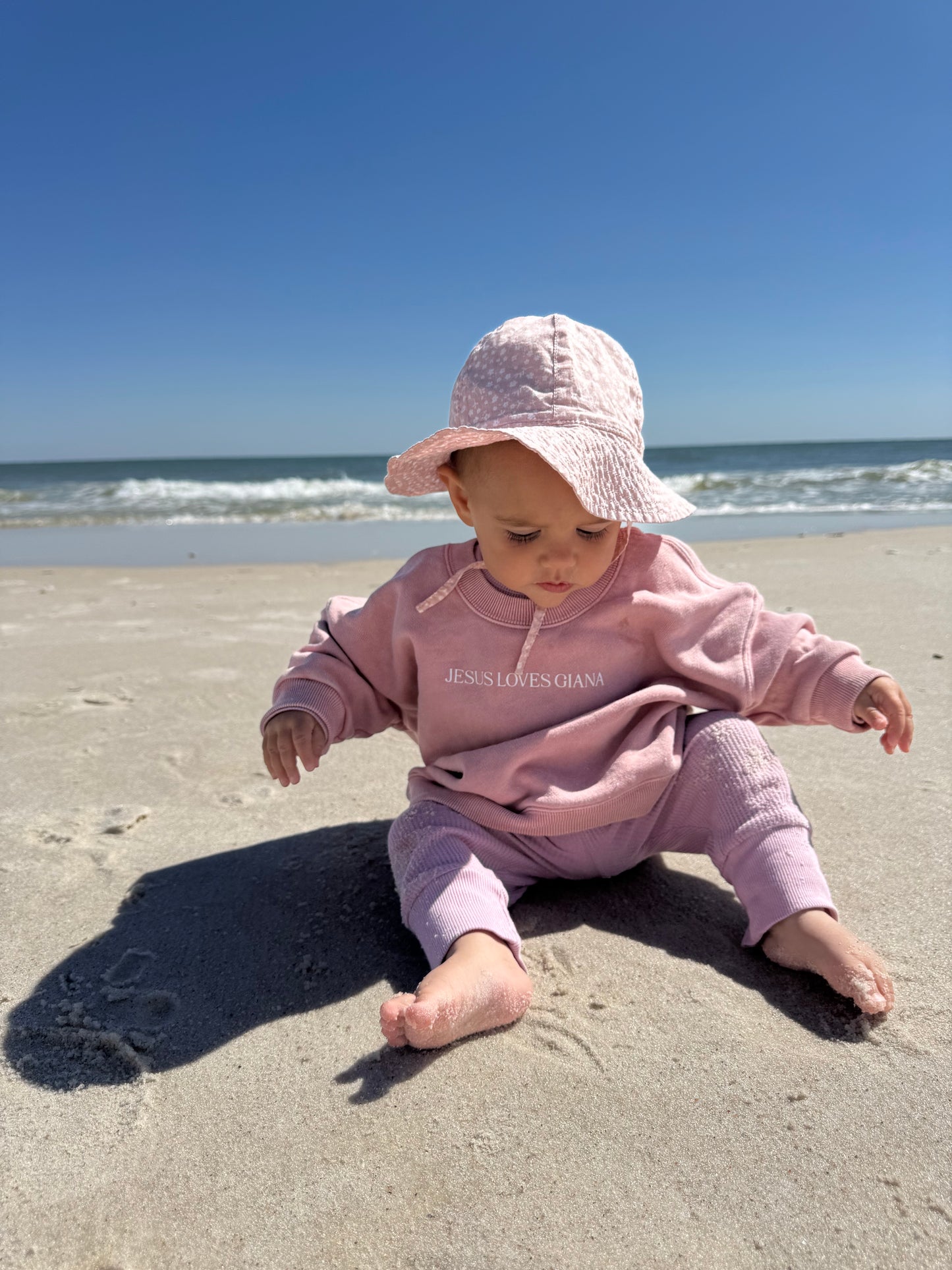 Customized Crewneck- Beige, Pink, Blue