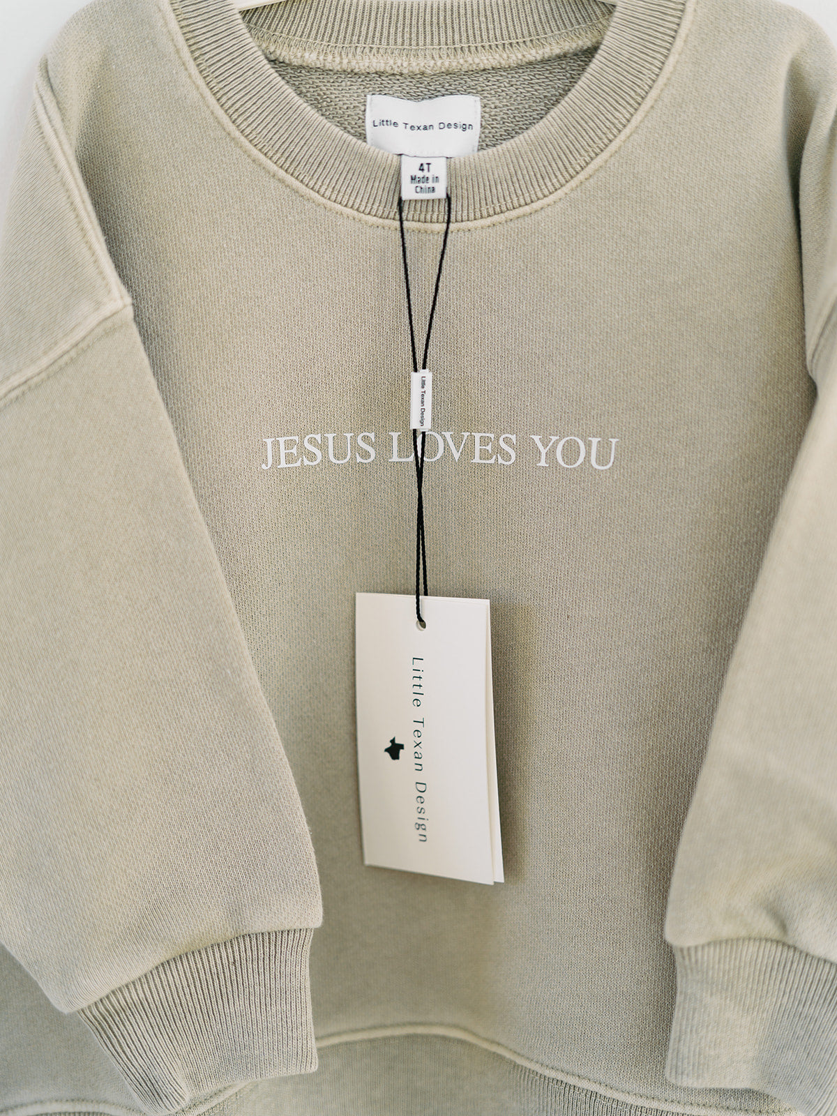 Jesus Loves You Crewneck in Beige